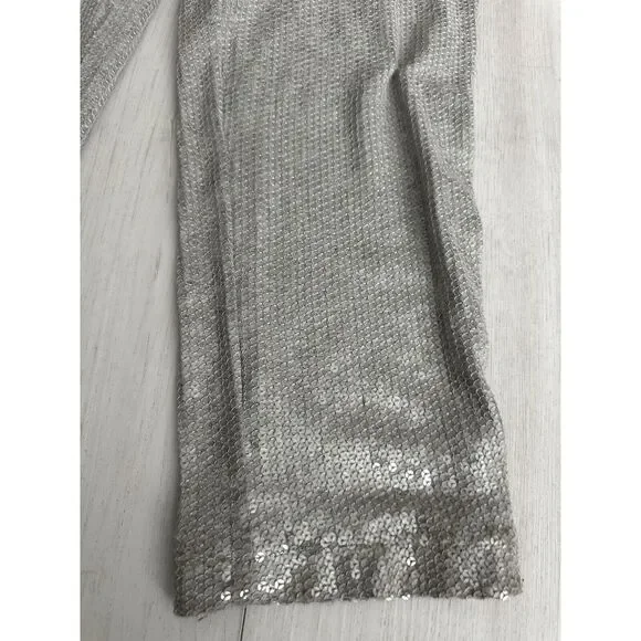 Anthropologie ett:twa Claudette Sequined‎ Jumpsuit Size 2 Gray - Picture 4 of 7